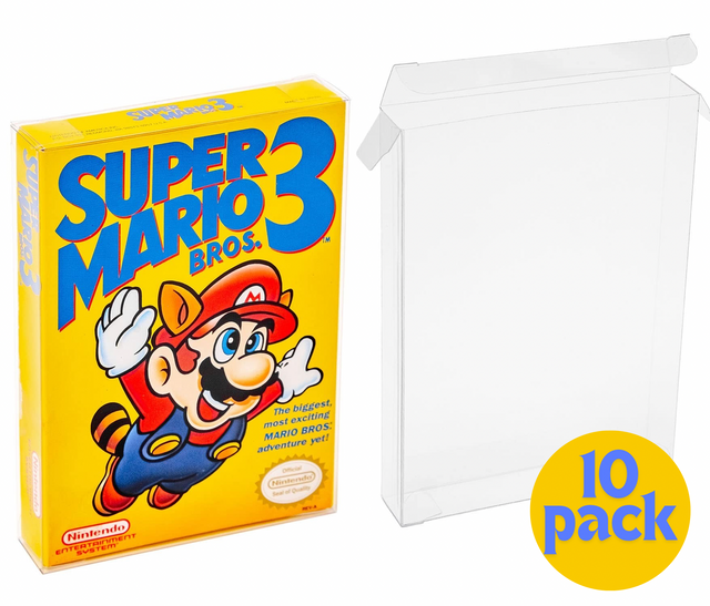 10 Pcs Clear Box Protectors Case for Nintendo NES CIB Game Boxed protector