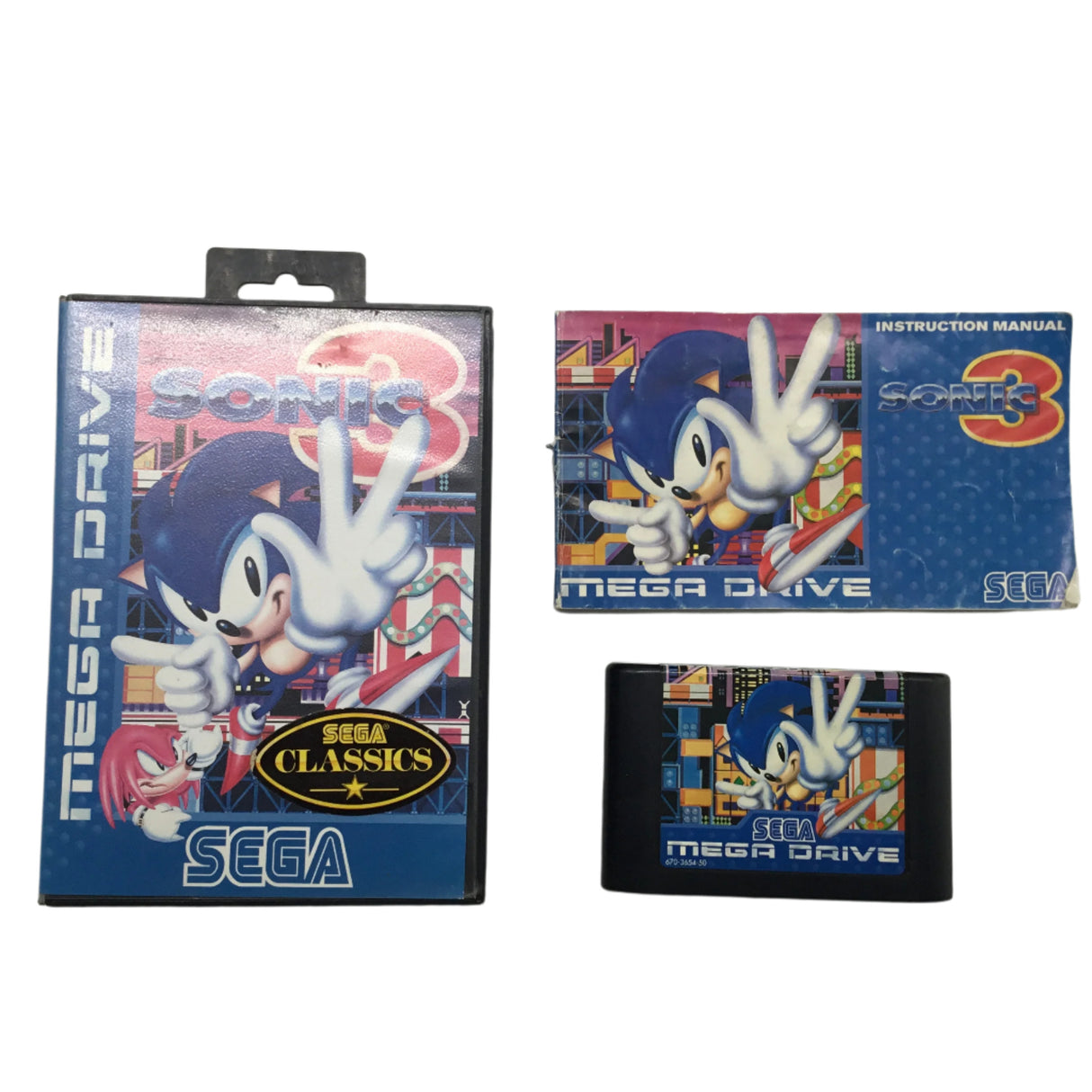 Sonic 3 Sega Mega Drive Game + Manual PAL