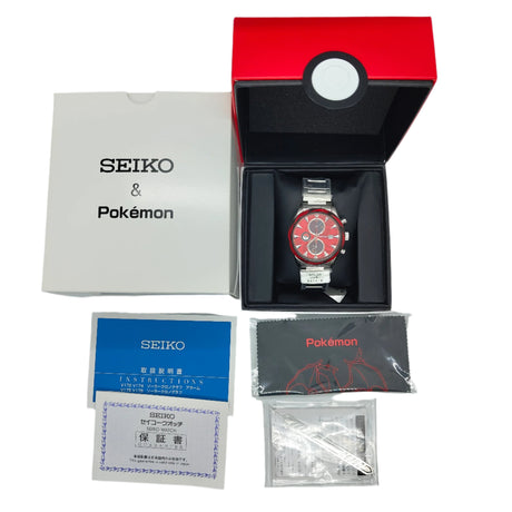 SEIKO SBPY159 Pokemon Charizard Red Limited Edition Solar Men's Watch BRAND NEW