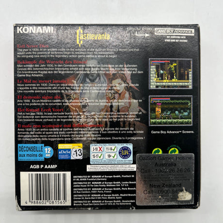 Castlevania Game Boy Advance GBA Game Boxed + Manual PAL