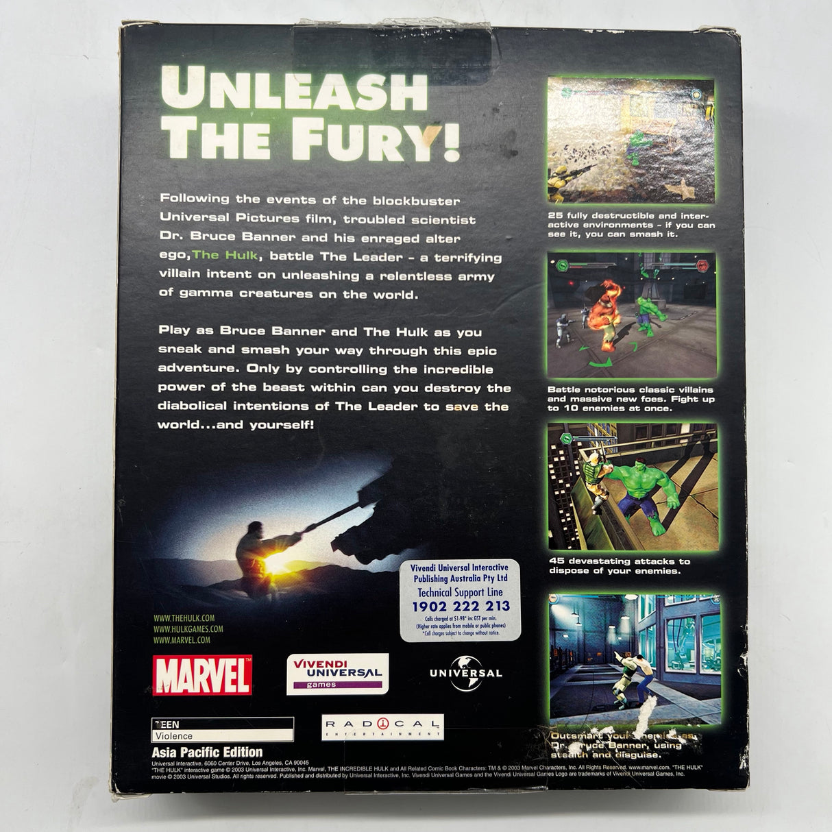 Hulk PC Game CD Big Box Complete