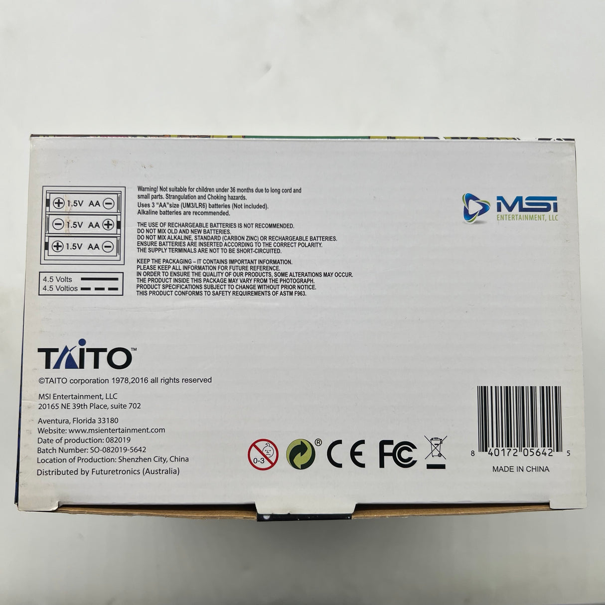 Space Invaders Plug and Play MSI TV Entertainment System