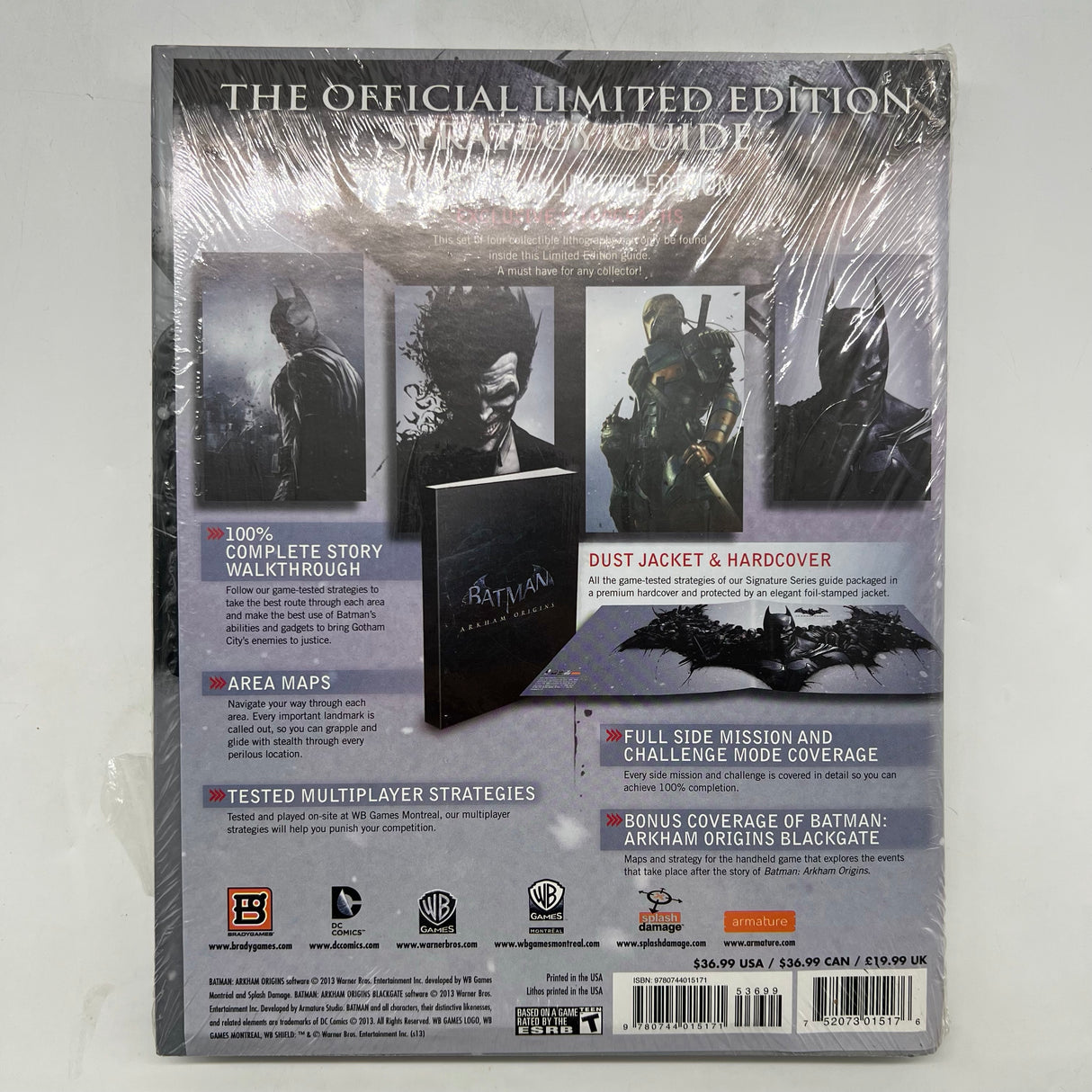 Batman Arkham Origins Hardcover Limited Edition Strategy Guide Book Brand New