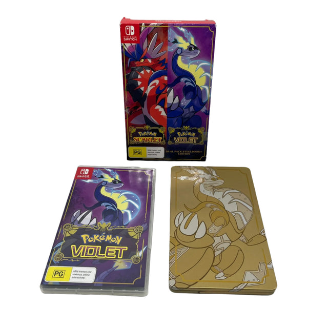 Pokemon Violet Steelbook Dual Pack Edition pokemon scarlet not included