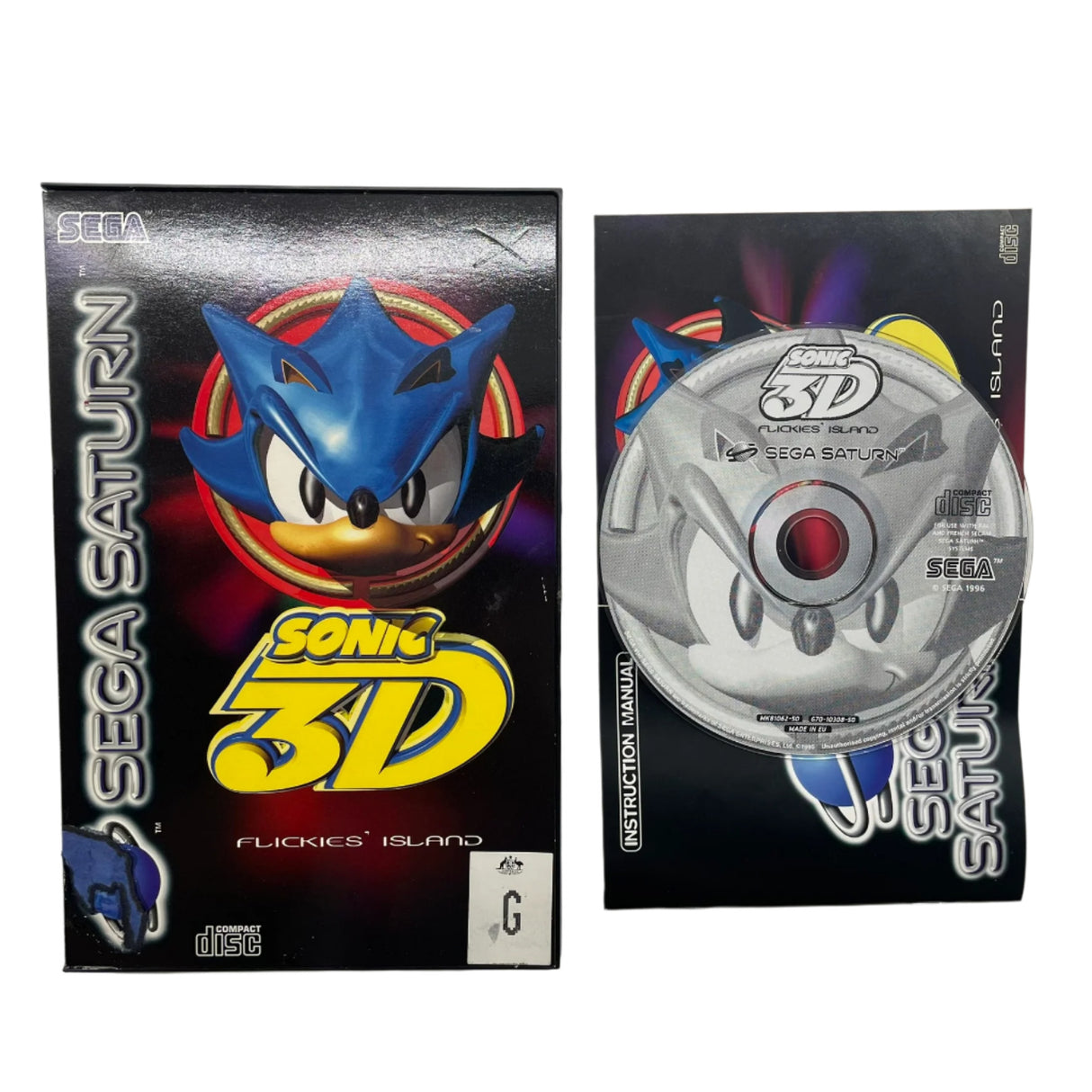 Sonic 3D Flickie's Island Sega Saturn Game + Manual