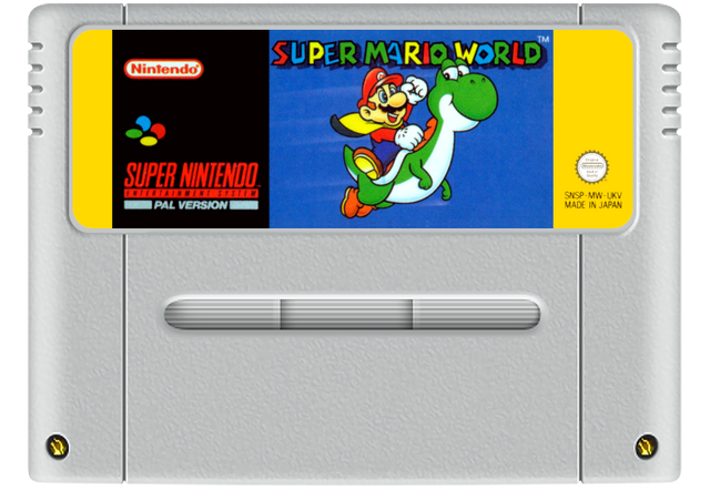 Super Mario World Super Nintendo Entertainment System SNES Game Cartridge PAL