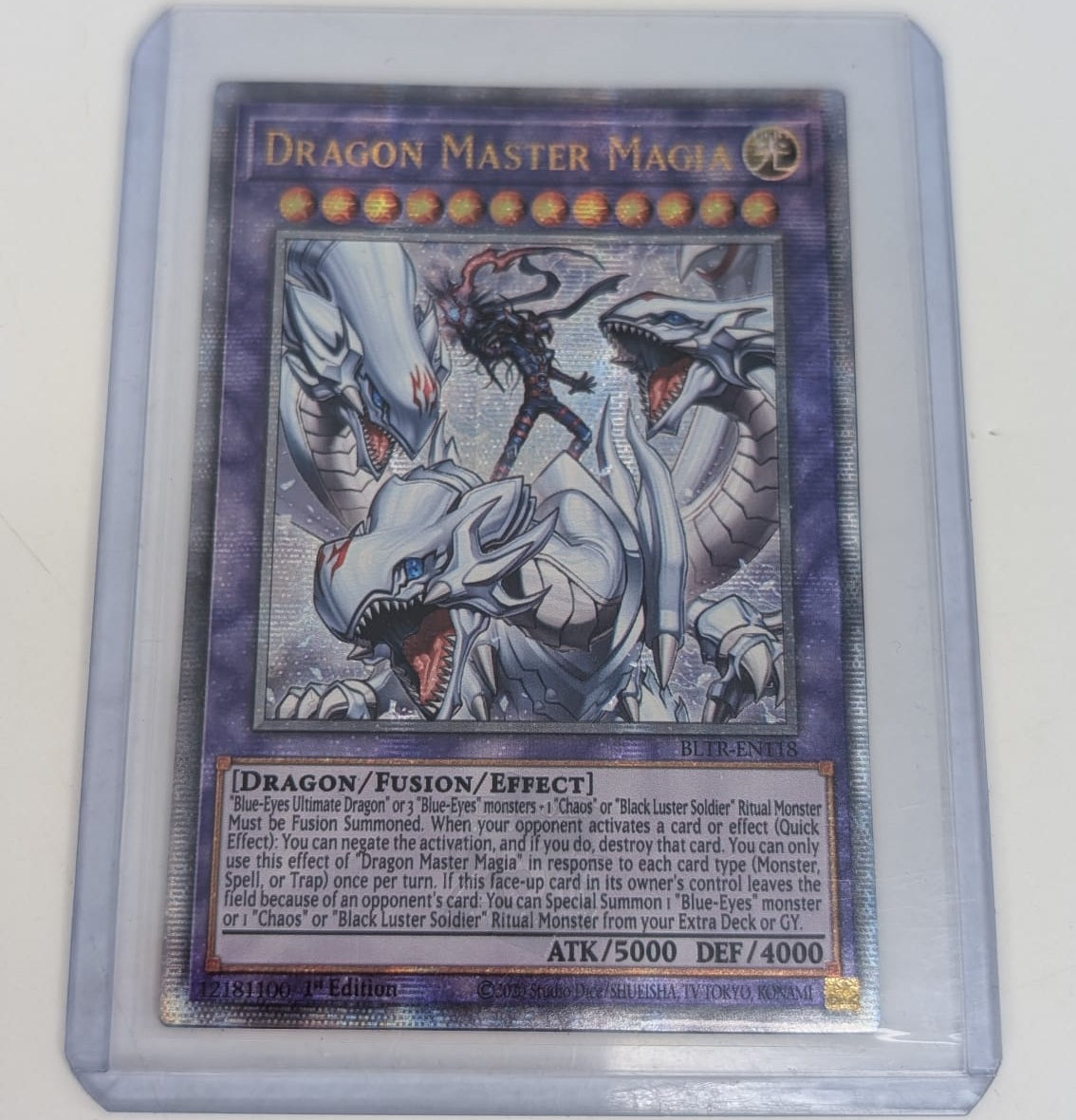 Dragon Master Magia BLTR-EN118 Quarter Century Secret Rare, 1st edition , NM