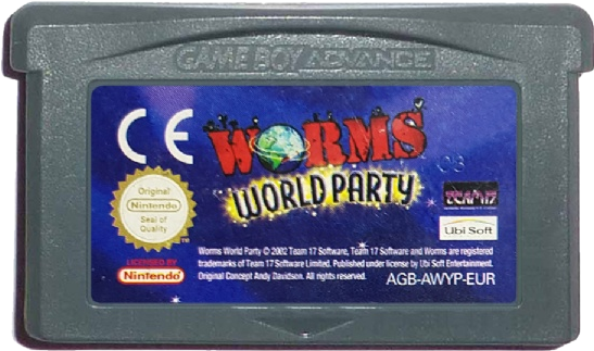 Worms World Party Game Boy Advance GBA Game PAL