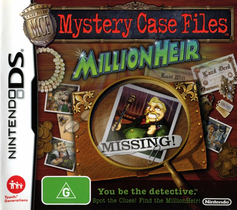 Mystery Case Files: MillionHeir Nintendo DS NDS Game PAL