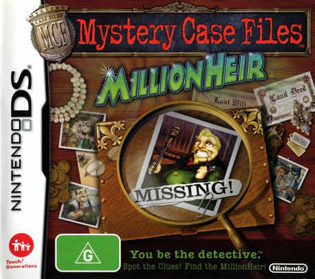 Mystery Case Files: MillionHeir Nintendo DS NDS Game PAL