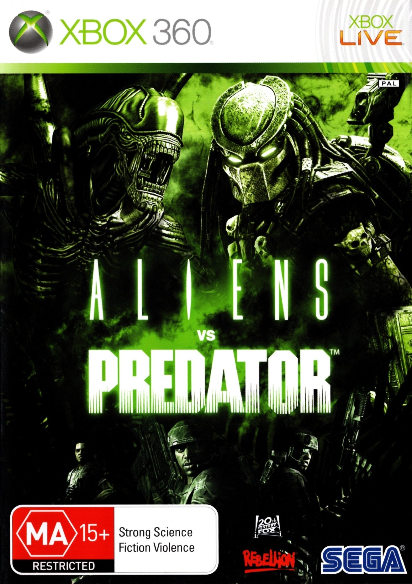 Aliens vs. Predator Xbox 360 Game PAL