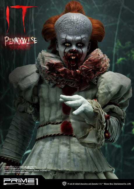 Prime 1 Studio HDBIT-03 IT Pennywise Surprised 1/2 Bust Statue Figure 201/250