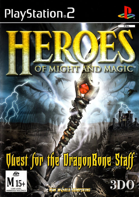 Heroes of Might and Magic: Quest for the Dragon Bone Staff Playstation 2 PS2 Game PAL