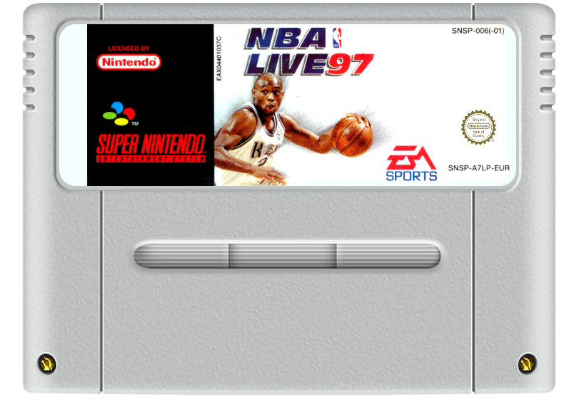 NBA Live 97 Super Nintendo Entertainment System SNES Game Cartridge PAL