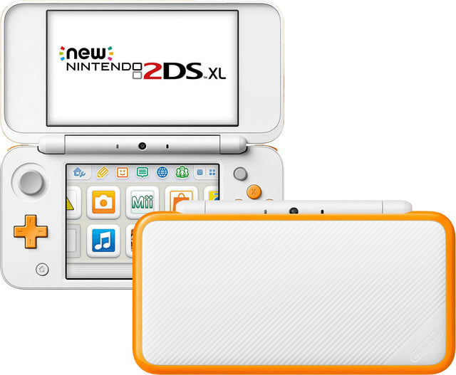 Nintendo "New" 2DS XL White And Orange Console + Charger