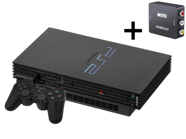 Sony PlayStation 2 (Phat) Complete Console + HDMI Convertor-Trippy Trades