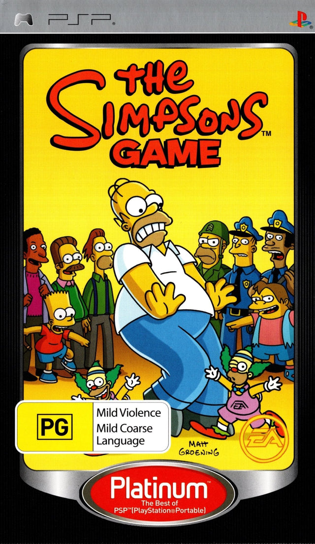 The Simpsons Game Playstation Portable PSP Game PAL