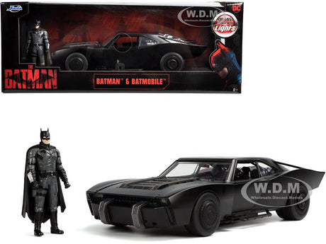 The Batman 1:18 Batmobile with Lights Die-Cast Car Batman Figure