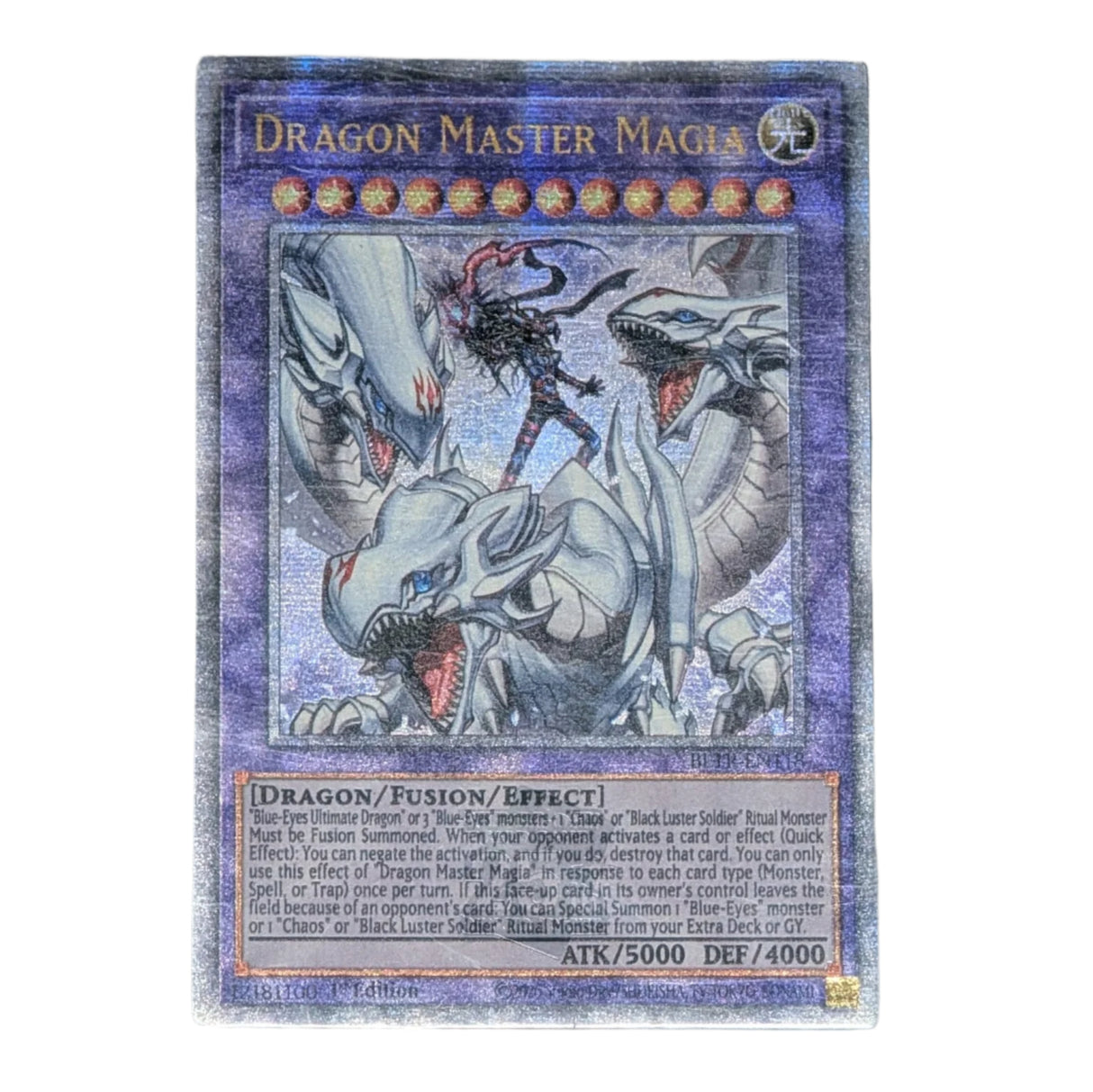Dragon Master Magia BLTR-EN118 Quarter Century Secret Rare, 1st edition , NM