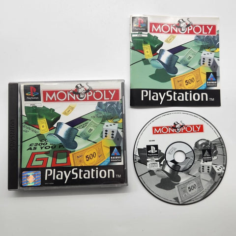 Monopoly PS1 Playstation 1 Game + Manual PAL 25F4