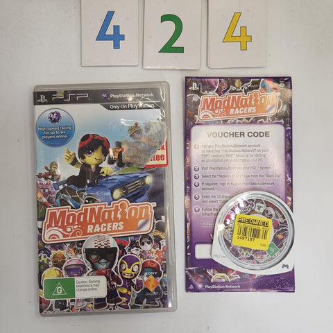 ModNation Racers PSP Playstation Portable Game + Manual