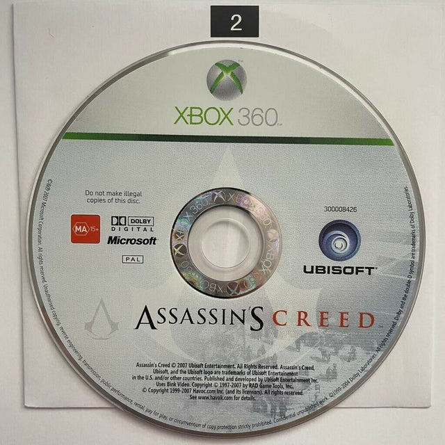 Assassin's Creed Xbox 360 Game Disc Only - Trippy Trades 