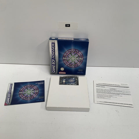 Who Wants To Be A Millionaire Nintendo Gameboy Advance GBA Boxed complete  oz34