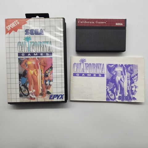 California Games SEGA Master System Game + Manual PAL