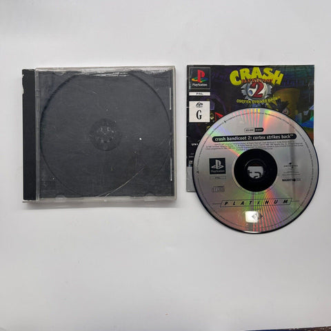 Crash Bandicoot 2 Cortex Strikes Back PS1 Playstation 1 Game + Manual PAL 25F4