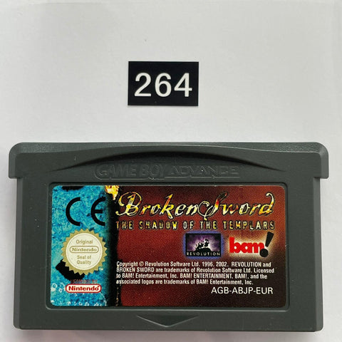 Broken Sword The shadow of the Templars Nintendo Gameboy Advance GBA Game oz264