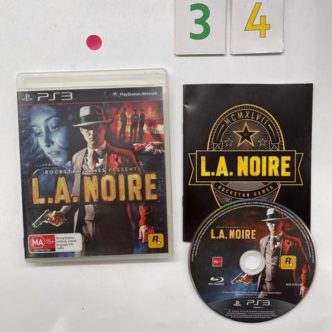 L.A. Noire PS3 Playstation 3 Game + Manual r34