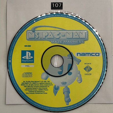 Ms. Pac-Man Maze Madness PS1 Playstation 1 Game Disc Only