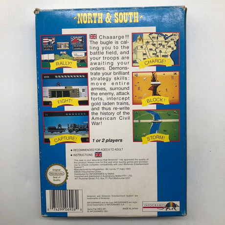 North & South Nintendo NES Game Boxed Complete