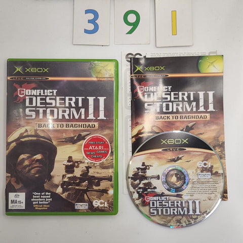 Conflict Desert Storm 2 II Back To Baghdad Xbox Original Game + Manual PAL y391
