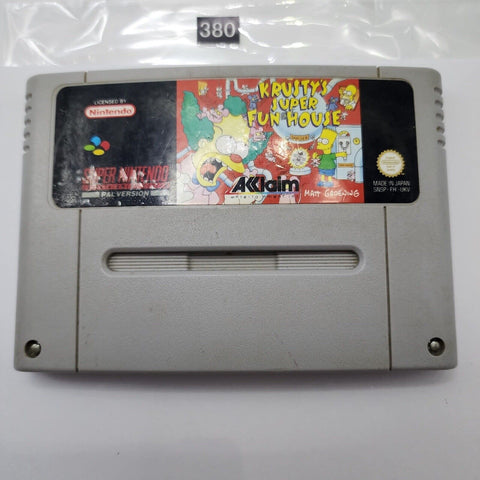 Krustys Super Fun House Super Nintendo SNES Game Cartridge PAL