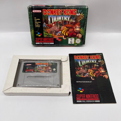 Donkey Kong Country Super Nintendo SNES Game Boxed Complete PAL 28j4