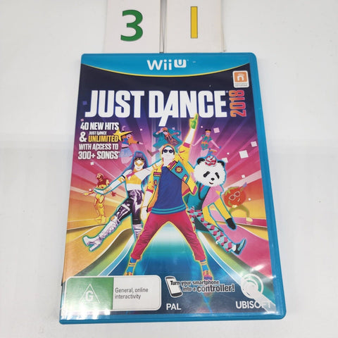 Just Dance 2018 Nintendo Wii U Game + Manual PAL