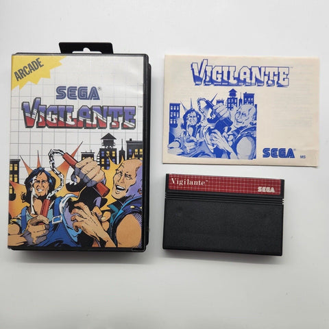 Vigilante Sega Master System Game + Manual PAL