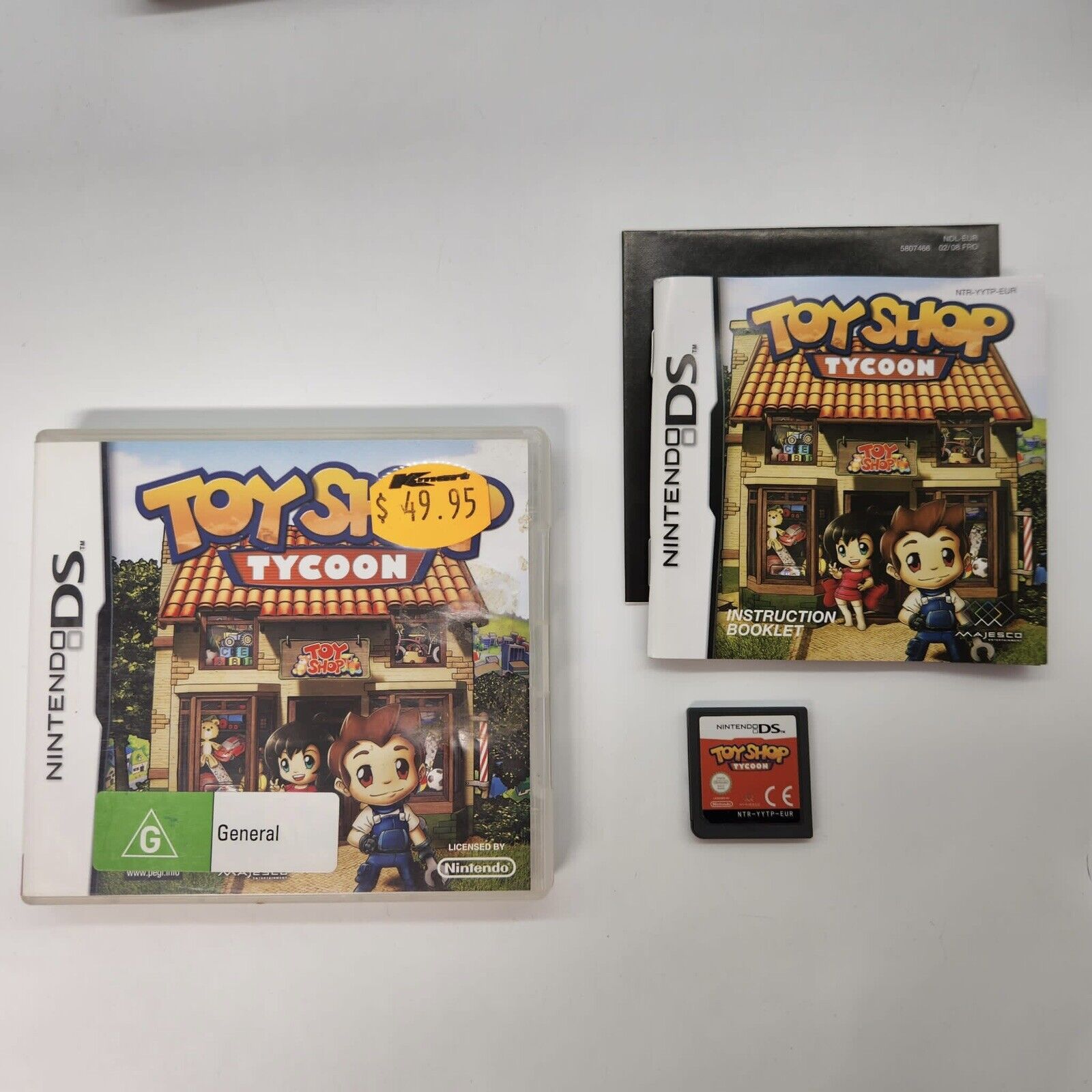Toy Shop Tycoon Nintendo DS Game Manual