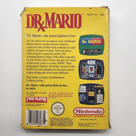 Dr X Mario Nintendo Entertainment System NES Game Boxed