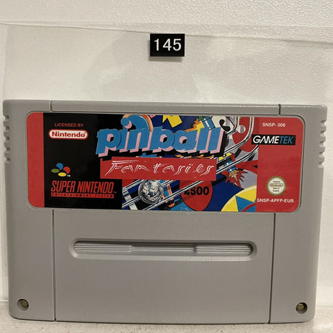 Pinball Fantasies Super Nintendo SNES Game Cartridge PAL