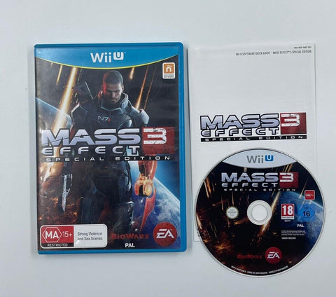 Mass Effect 3 Nintendo Wii U Game + Manual PAL