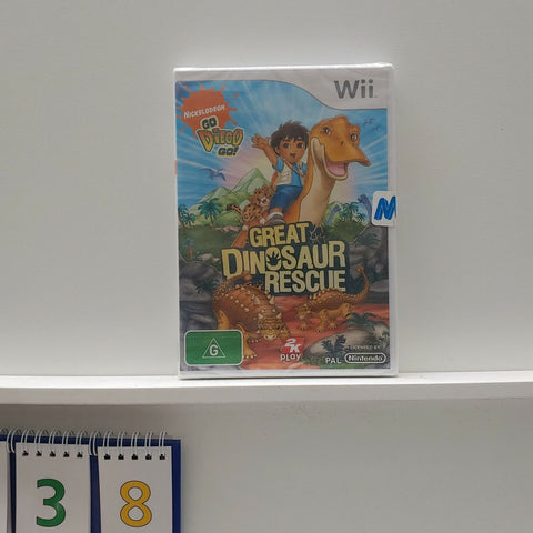 Sealed Go Diego Go Great Dinosaur Rescue Nintendo Wii/Wii U game PAL oz38
