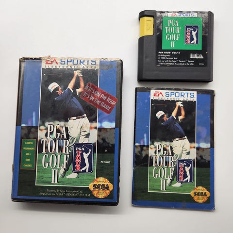 PGA Tour Golf 2 II Sega Mega Drive Game + Manual