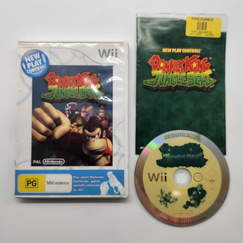 Donkey Kong Jungle Beat Nintendo Wii Game + Manual PAL 25F4