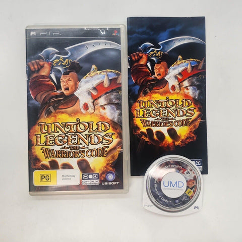 Untold Legends The Warriors Code PSP Playstation Portable Game + Manual