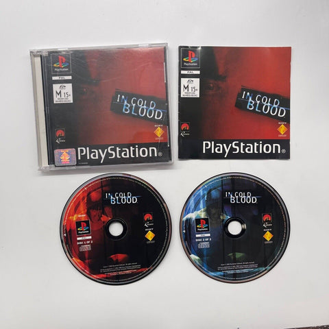 In Cold Blood PS1 Playstation 1 Game + Manual PAL 25F4