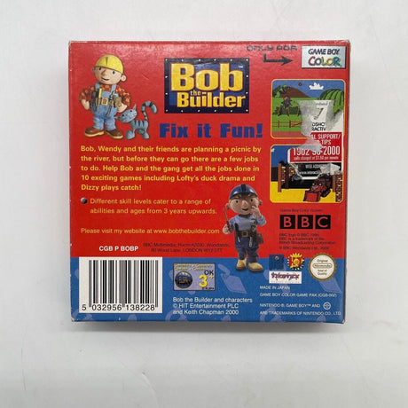 Bob The Builder Fix It Fun Nintendo Gameboy Color/Colour Game Boxed Complete