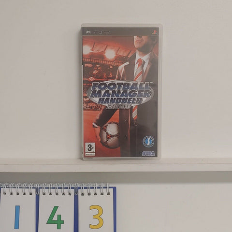 Football Manager Hand Held 2008 PSP Playstation Portable Game + Manual Oz143