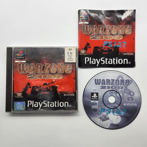 Warzone 2100 PS1 Playstation 1 Game + Manual PAL 25F4